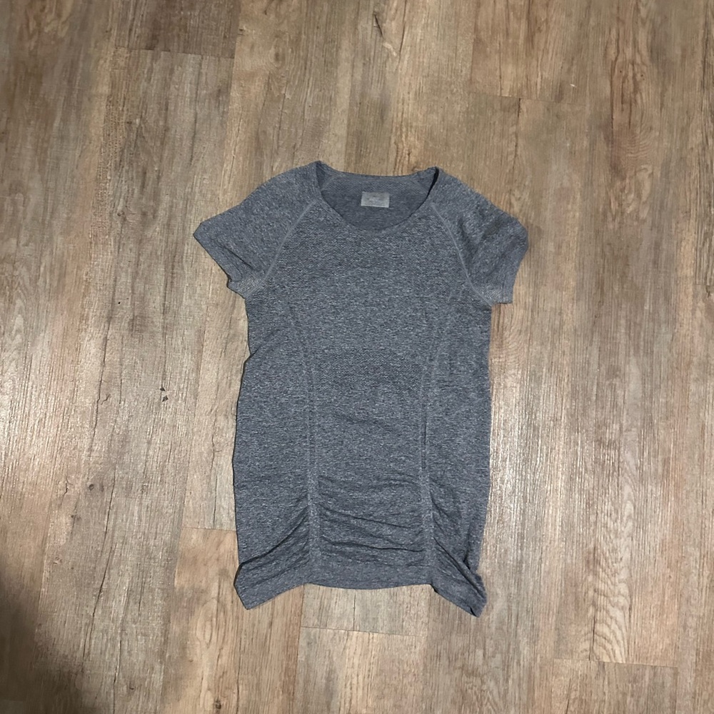 ATHLETA Shirt Top Fastest Track Short
Sleeve 438563 Gray size S